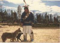 Indian and a dog