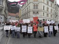 Fur demo in Slovenia