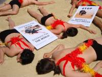Rijeka demo against bullfighting and the Running of the Bulls