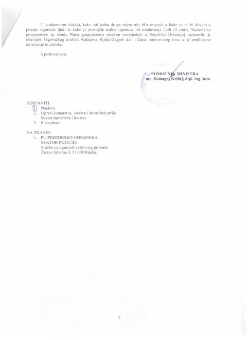 Odgovor Uprave �umarstva, lovstva i drvne industrije [ 59.88 Kb ]