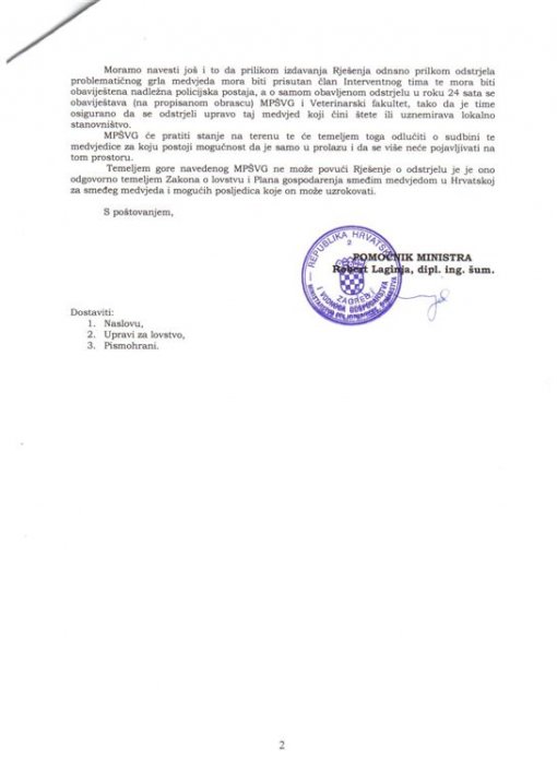 Odgovor Ministarstva 2 Odgovor Ministarstva 2