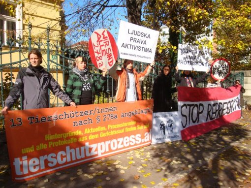 Protest of support to Austrian activists in Ljubljana 1 [ 161.88 Kb ]