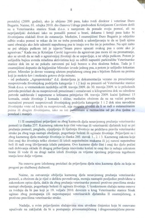 Zahtjev za reviziju rje�enja o odobrenju rada skloni�ta Veterinarske stanice Sisak 8 [ 321.00 Kb ]